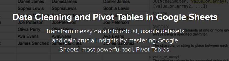 Ben Collins - Data Cleaning and Pivot Tables in Google Sheets